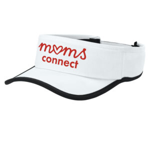Mom's Connect Visor - White with a black accent.